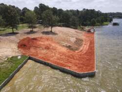 Galvanized Steel Bulkhead Reclamation Project on Lake Livingston