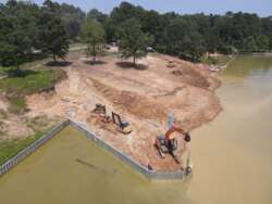 Galvanized Steel Bulkhead Reclamation Project on Lake Livingston