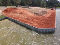 Galvanized Steel Bulkhead Reclamation Project on Lake Livingston