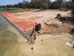 Galvanized Steel Bulkhead Reclamation Project on Lake Livingston