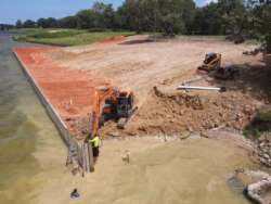 Galvanized Steel Bulkhead Reclamation Project on Lake Livingston