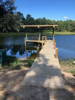 Private Pond Fishing Pier and Kayak/Conoe Dock