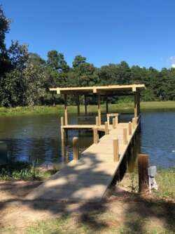 Private Pond Fishing Pier and Kayak/Conoe Dock