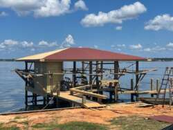 Henderson Custom Entertainment Boathouse Near Lake Livingston