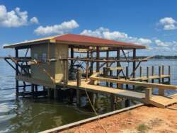 Henderson Custom Entertainment Boathouse Near Lake Livingston