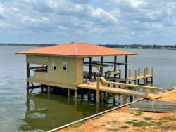 Henderson Custom Entertainment Boathouse Near Lake Livingston